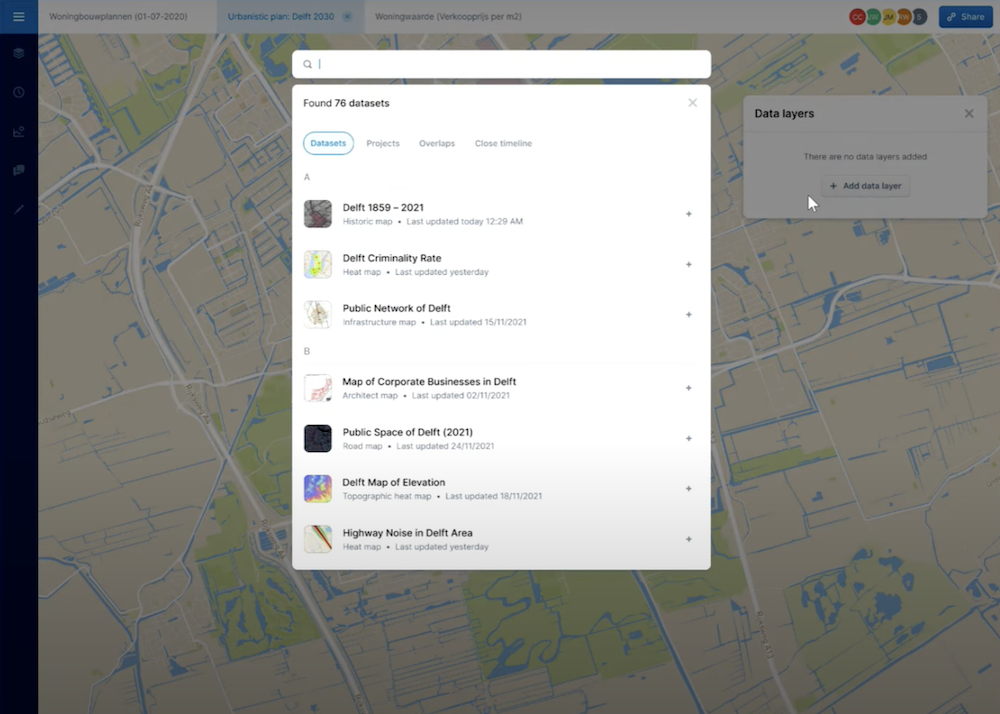 Delft Mapper Prototype - Data Visualization and Collaboration Features