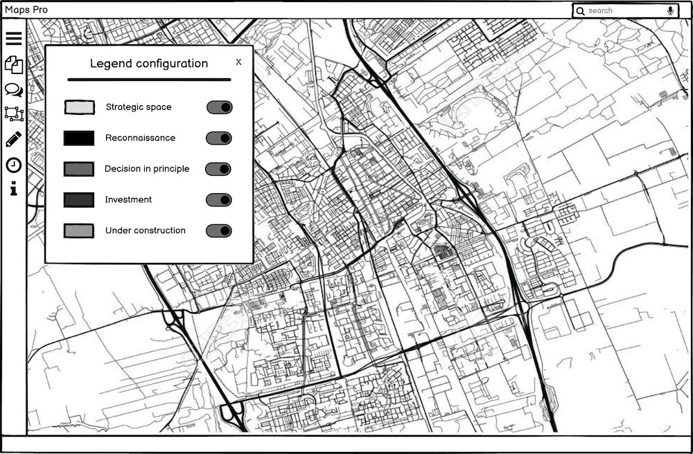 Delft Mapper Wireframe - Initial Interface Layout
