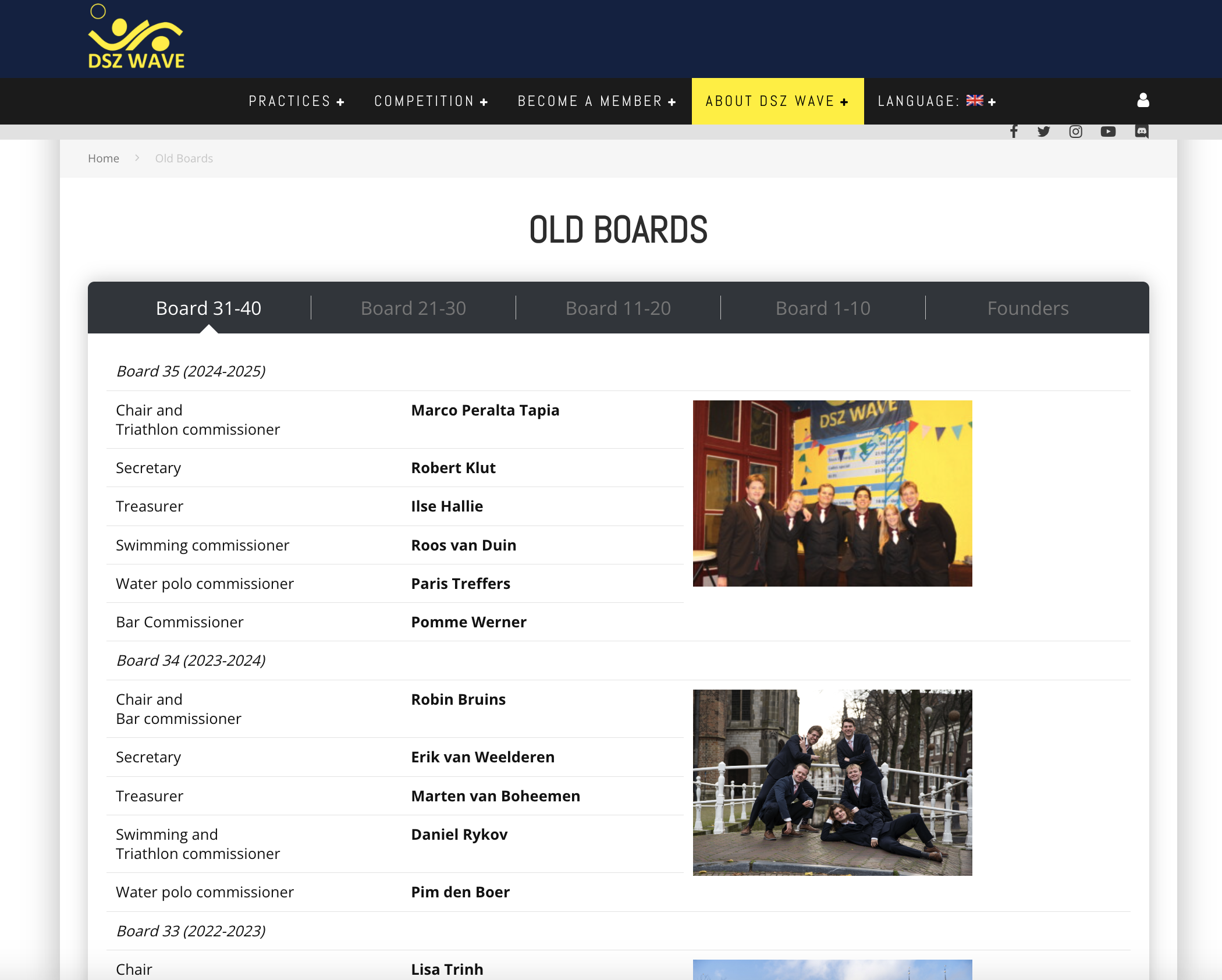 DSZ Wave Original Website - Navigation